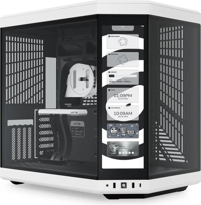 Produktbild Hyte Y70 Touch White (mATX, ITX, ATX, E-ATX)