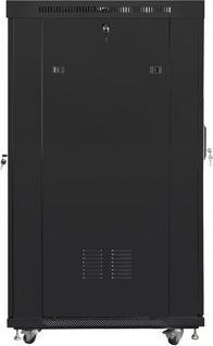 Produktbild Lanberg Free-standing cabinet 19 inches 22U perforated doors LCD (flat pack) V2 black (22 HE, 19 Zoll Rack)