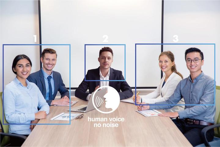 Actual product image AVer FONE700 ceiling speakerphone with HUB connection including 10m cable