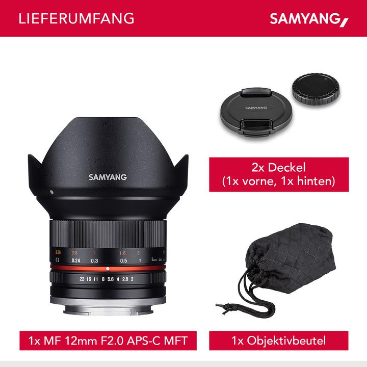 Immagine prodotto Samyang 12mm f/2 NCS CS (Micro Four Thirds, Micro Four Thirds)