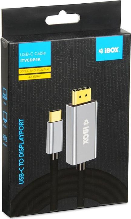 Actual product image iBox Cable USB-C DisplayPort ITVCDP4K (1.80 m, DisplayPort)
