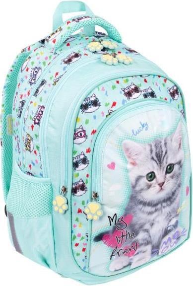 Majewski Rucksack mit 4 Fächern BPL-58 My Little Friend mint Kitty