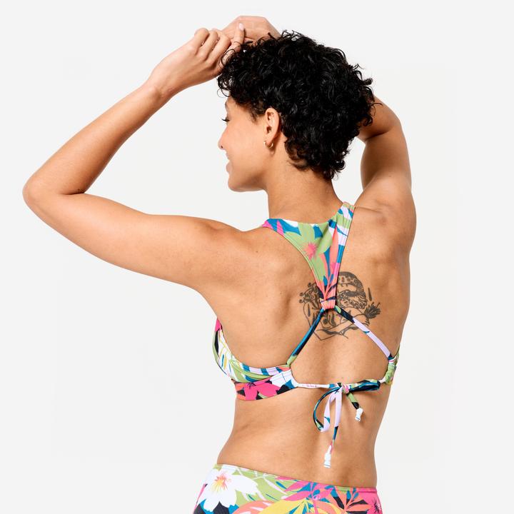Image du produit Olaian Haut de maillot brassière de surf fleuri Femme - Agatha multicolore