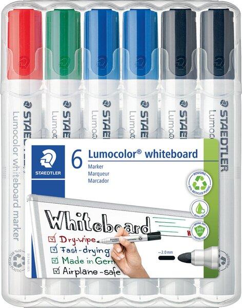 Actual product image Staedtler 6 351 WP6 X Whiteboard marker, assorted colours 2.0 mm (Sorted, 2 mm, 6 x)