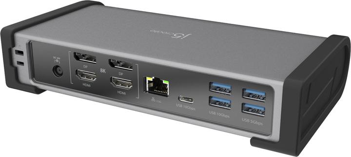 Produktbild j5Create JTD568, Kabelgebunden, Thunderbolt 4, 98 W, 10,1000,2500,100 Mbit/s, Grau, Dark / Space Gre (Thunderbolt, 4 Ports)