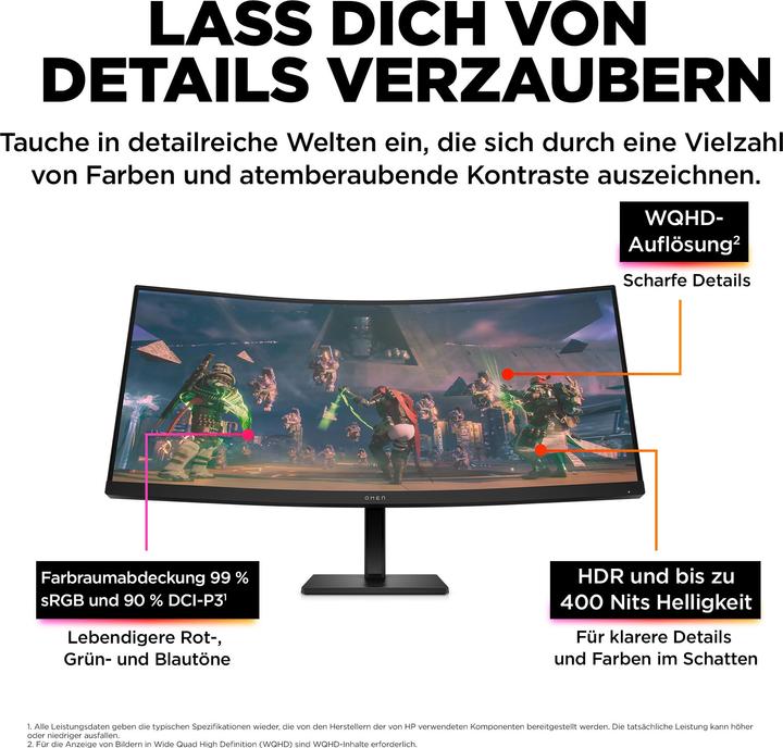 Immagine prodotto HP Omen 34c (3440 x 1440 pixel, 34")
