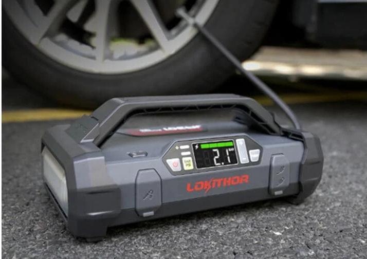 Actual product image Lokithor Jump starter and air pump (2000 A, 20000 mAh)