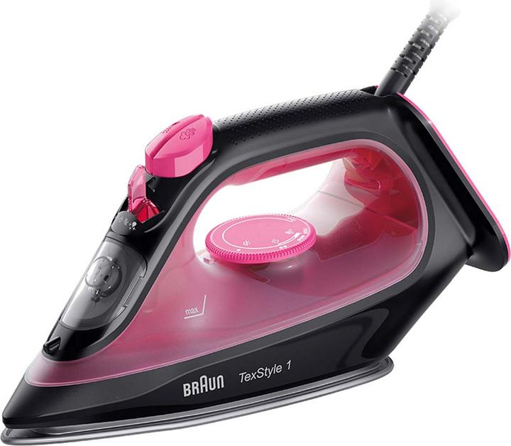 Produktbild Braun TexStyle 1 Trocken- & Dampfbügeleisen Keramik-Bügelsohle, Violett (2000 W, 130 g/min)