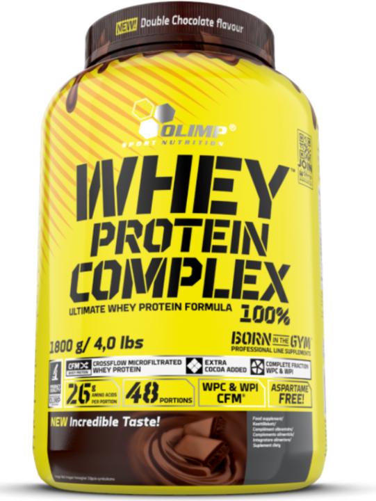 Actual product image Olimp Sport Nutrition Olimp Whey Protein Complex (1800g can) (Double chocolate, 1 pcs., 1800 g)
