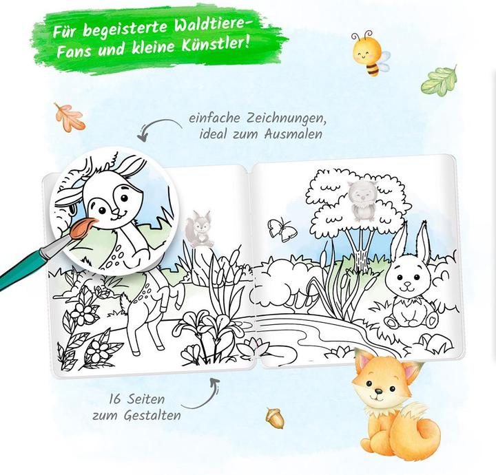 Immagine prodotto Libro da colorare con gli adesivi degli amici della foresta