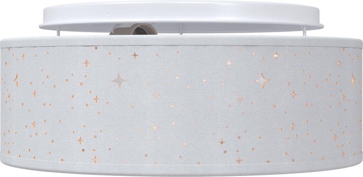 Produktbild VidaXL Deckenleuchte mit sternenförmigem Lampenschirm Grau Ø 30 cm Stoff E27 (E27)