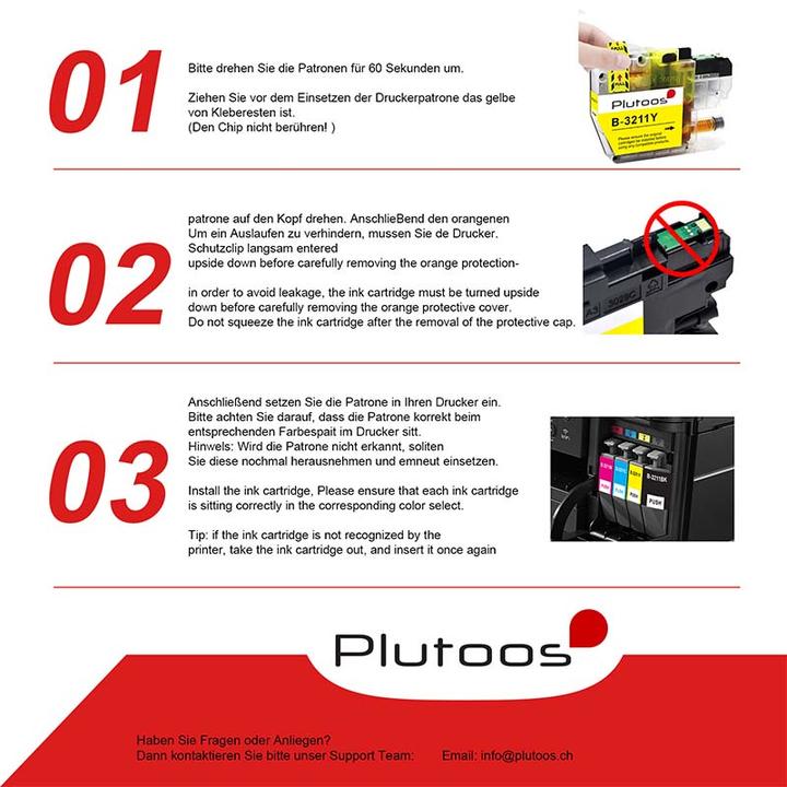Produktbild Plutoos Brother LC-3211 Patrone XXL kompatibel, Yellow LC-3211Y (Y)