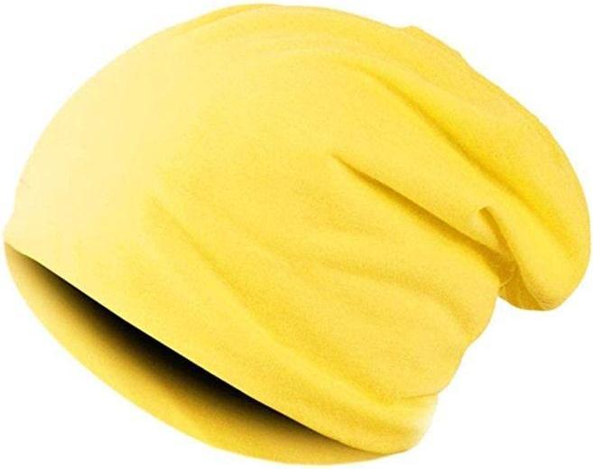 JTI Dünne Mütze im Baggy-Stil - Gelb