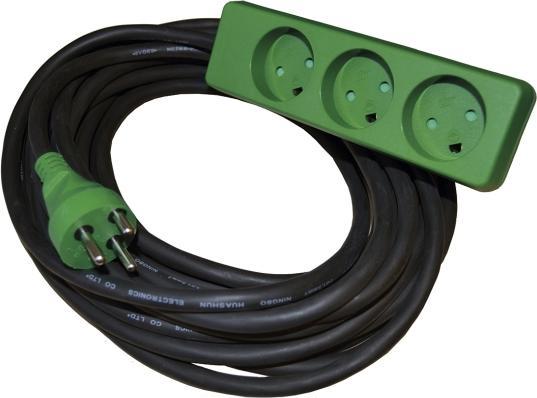 Produktbild DVA Electric BLUE ELECTRIC Kabelsatz Neopren 5m mit Erdung und 3 Buchsen 3x1,5mm² - 1556324