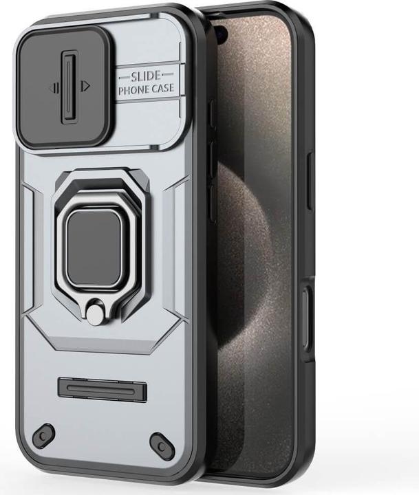 Actual product image Cover-Discount iPhone 16 Pro - Armor Case with kickstand (Apple iPhone 16 Pro)