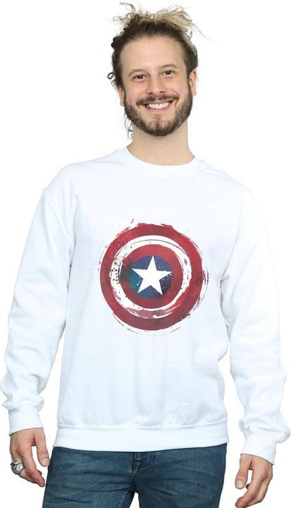 Immagine prodotto Captain America Splatter Shield Felpa Uomo (4XL)
