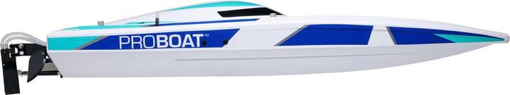 Image du produit ProBoat Sonicwake V2 36" Self-Righting Bateau de course Brushless Deep-V RTR Blanc/Bleu