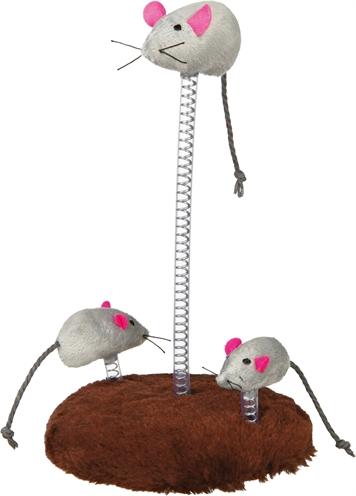 Immagine prodotto Trixie Famiglia di topi su molla a spirale (Gioca al gatto topo)
