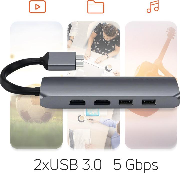 Actual product image Satechi St-Tcdmmam (USB-C, 6 Ports)