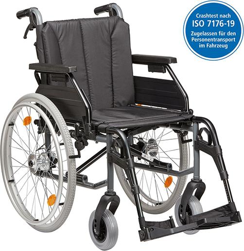 Actual product image Dietz Lightweight folding wheelchair Tomtar MR-LG with attendant brake 51 cm