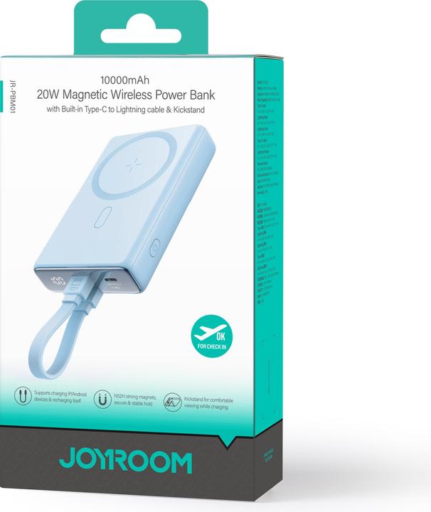 Actual product image Joyroom Magnetic Wireless Powerbank 10000mAh (10000 mAh, 20 W, 38.50 Wh)
