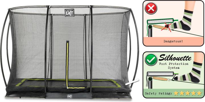Actual product image Exit Silhouette Ground Rect with safety net (273 cm)