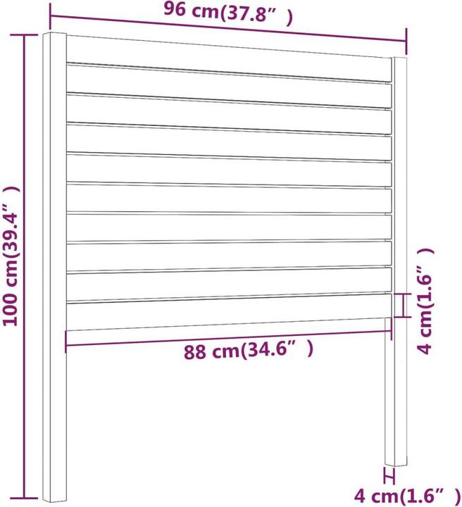 Actual product image VidaXL Harriot (96 x 4 x 100 cm)