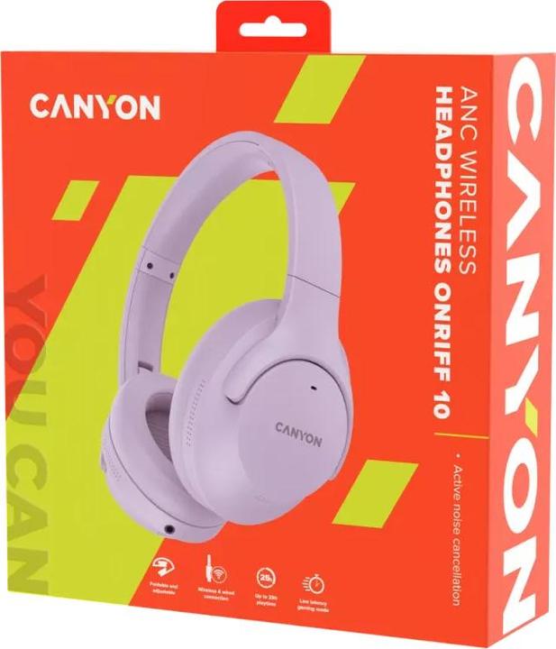 Produktbild Canyon OnRiff 10, Bluetooth headset,with microphone,with Active Noise Cancellation function (ANC, 25 h, Kabelgebunden, Kabellos)
