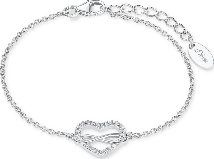 S.Oliver Infinity Herz (20 cm, Silber, Zirkonia)