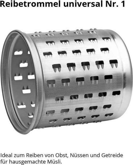 Actual product image Tromco Raffelvorsatz-Set Classic mit Trommel 1/2/3 (KitchenAid/Electrolux/AEG)