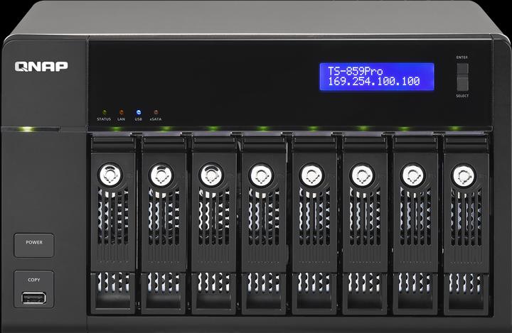 Produktbild QNAP TS-859 Pro, Professional NAS für 8 Festplatten, AD