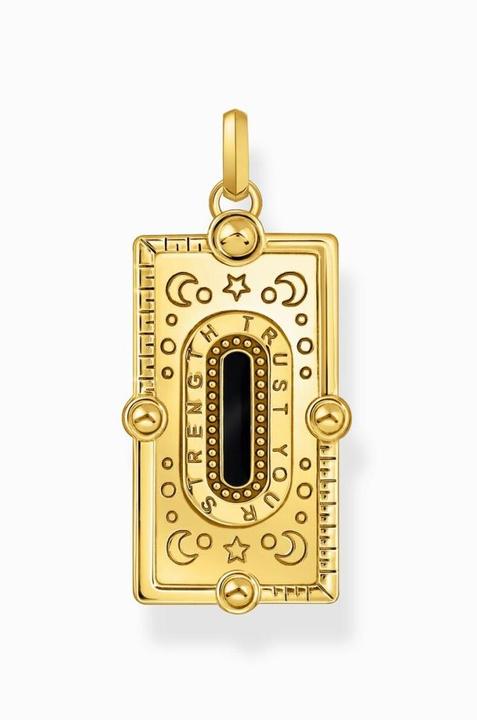 Immagine prodotto Thomas Sabo Ciondolo a catena Snake con smalto nero a freddo e pietre colorate placcato oro (Argento 925, Smalto/argento, Smalto)