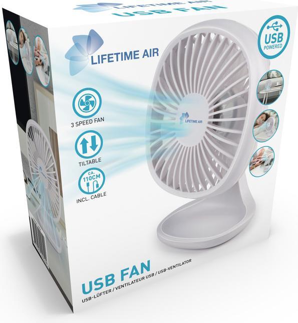 Image du produit Lifetime Mini ventilateur usb blanc
