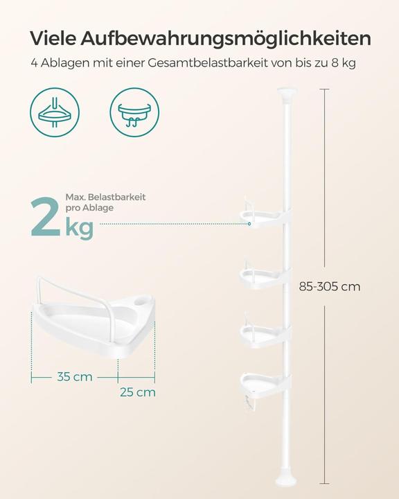 Actual product image Songmics Shower (35 x 25 x 305 cm)
