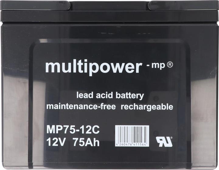 Produktbild Multipower 2 Stück PB Blei Akku passend für Seniorenmobil Elektromobil AS E 450 F, 12V 75Ah Blei AGM E450F (12 V, 75 Ah)