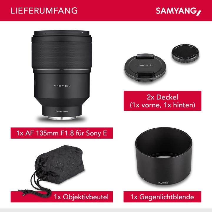 Actual product image Samyang AF 135mm f/1.8 Sony FE (Sony E, full size)