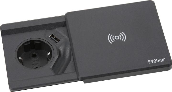 Actual product image Evoline Square80 with Qi charging function without data connection black