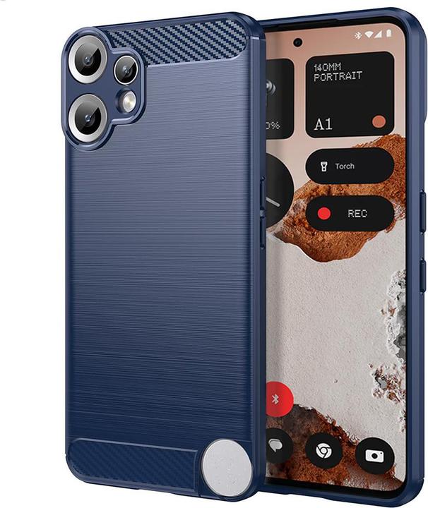 Actual product image Techsuit - Carbon Silicone - Nothing CMF Phone 2 Pro - Blue (Nothing Phone (2))