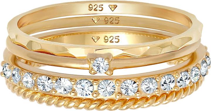 Actual product image Elli Crystal ring, ring set (52, 925 Silver)