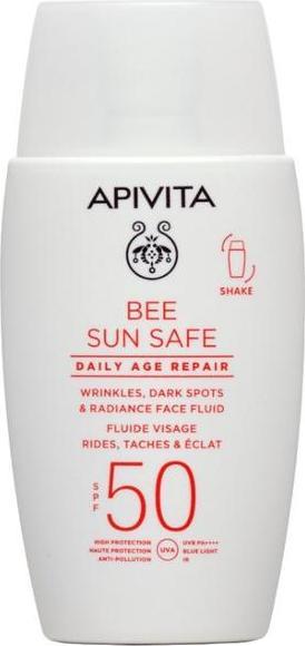 Actual product image Apivita Bee Sun Safe Reparacin Antiedad Diaria SPF50 (Suntan cream, SPF 50, 50 ml)