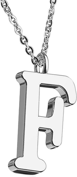 Star Piercing Kette silber Anhänger Buchstabe F (ohne Messing, Chirurgenstahl 316L)