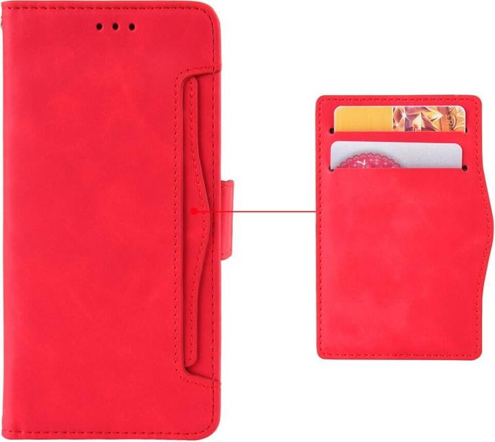 Actual product image Cover-Discount OnePlus 12 - Case with many card slots red (OnePlus 12)