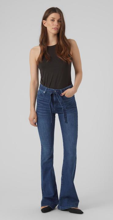 Actual product image Vero Moda VMSIGA Flared Belt High Waist Jeans (W25/L32)