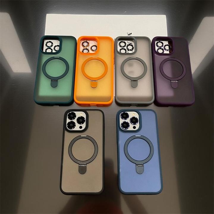 Produktbild RPD Apple iPhone 13 Pro - MagSafe Stand Etui mit Kameraschutz, orange, Matt (Apple iPhone 13 Pro)