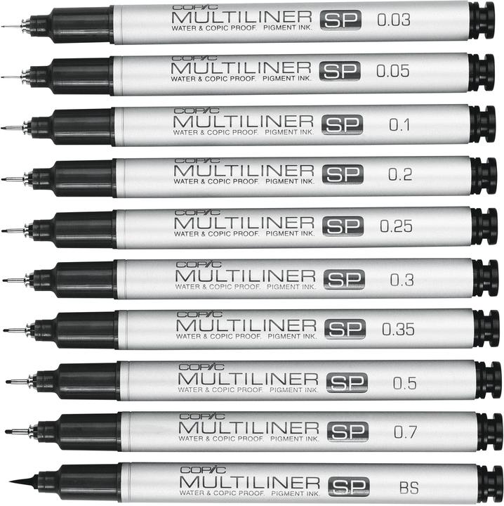 Actual product image Copic Multiliner SP Brush (Silver, 1 x)