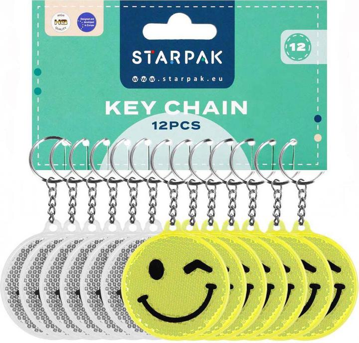 Actual product image Starpak Reflective emot keyring (display - 12 pieces)