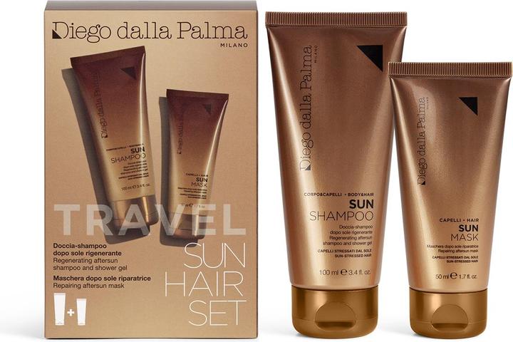 Immagine prodotto Diego dalla Palma Travel Sun Hair Set Doccia Shampoo Dopo Sole Rigenerante 100ml + Maschera Dopo Sole Riparatrice 50ml (Set per la cura dei capelli)