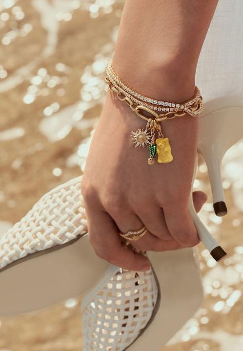 Immagine prodotto Thomas Sabo Charm-Anhänger Sonne mit Steinen Connect vergoldet (Argento)
