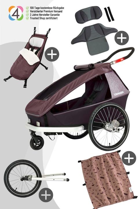 Actual product image Croozer Kid Vaaya 2 Kid All-Season Bundle Geschwister