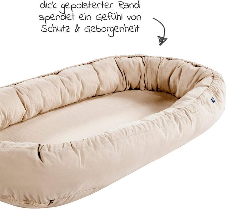 Produktbild Alvi Babynestchen & Bettschlangen Schlummer-Nestchen Musselin mit klimaregulierender